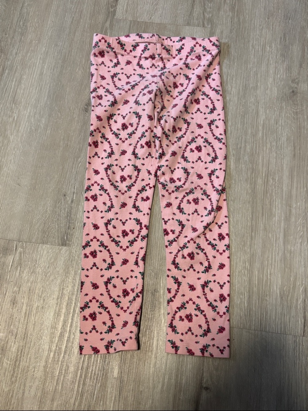 The Children's Place Pink Floral Heart Leggings